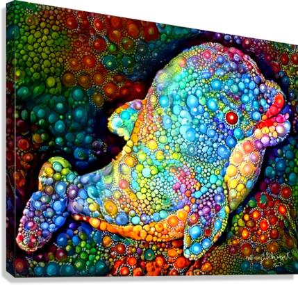 Bubbles The Baby Dolphin Canvas Print