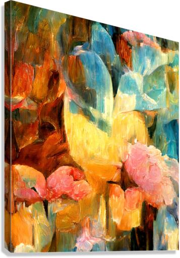 Pastel Flowers Cornucopia  Canvas Print