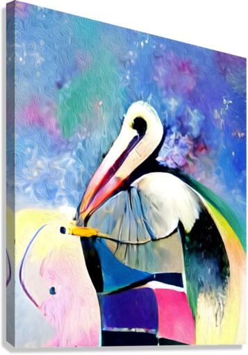 Cubism Pelican Canvas Print