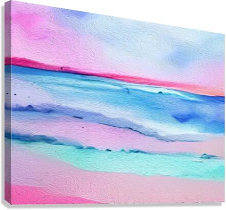 Pink Aqua Paradise Beach  Canvas Print