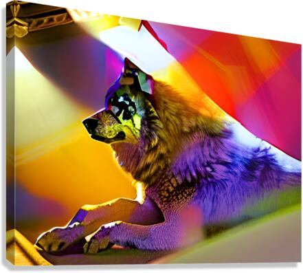 Wolf Abstract Canvas Print