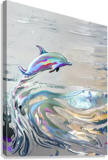 Cheerful Dolphins Canvas Print