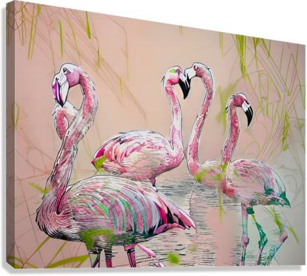 Flamingo Art Canvas Print