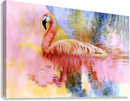Pastel Pink Flamingo  Canvas Print