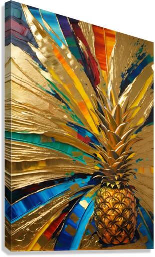 Golden Chakra Pineapple Canvas Print