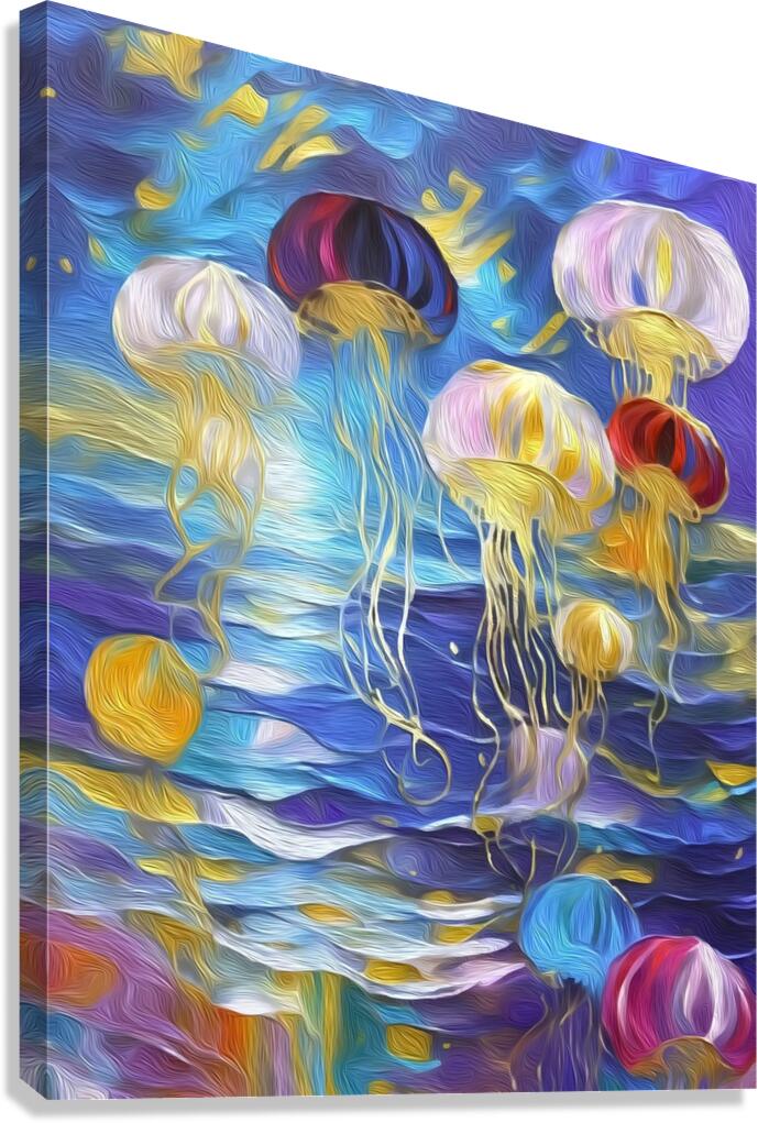 Jellyfish Party Canvas Print
