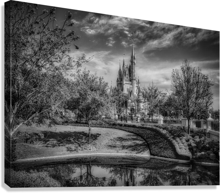 Magic Kingdom BW Canvas Print