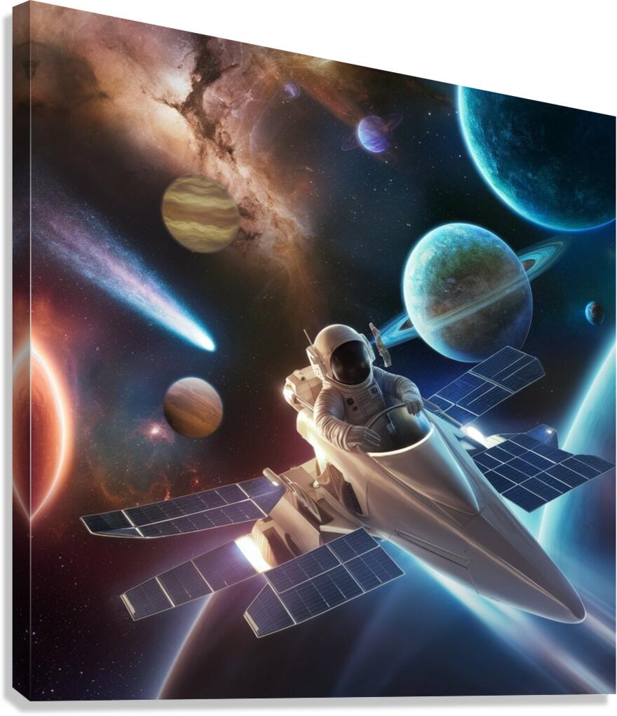 a breathtaking 3d rendition of the cosmos showcas Canvas Print