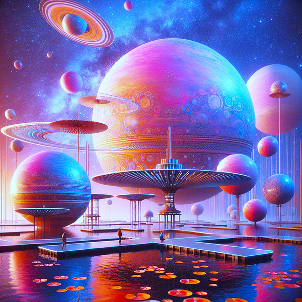 Floating Elements  Print