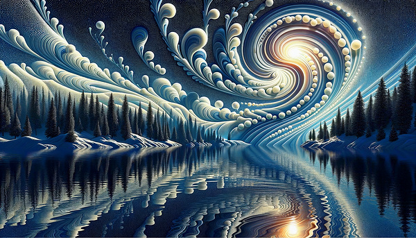 Snowy Slider Spheres Print