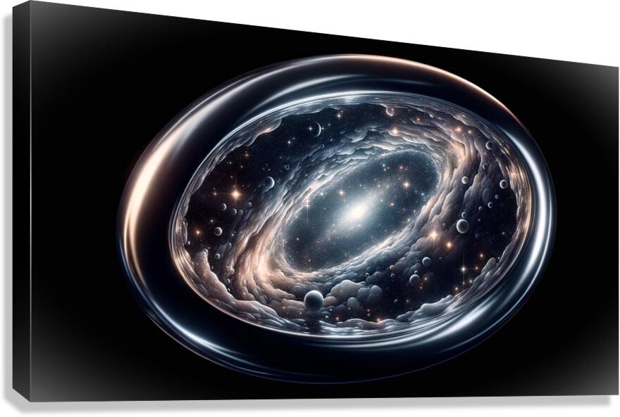 Space Ovalized Canvas Print
