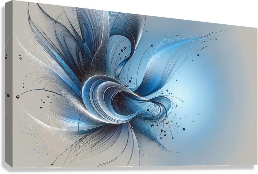Blue Dendrils Canvas Print