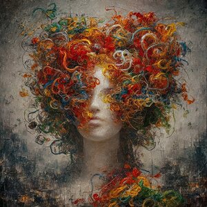 A powerful and thought-provoking abstract expressionist painting