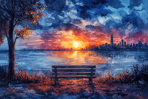 The Bench at the Citys Edge