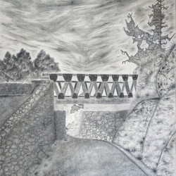 Mt.Rubidoux :Night Walk charcoal
