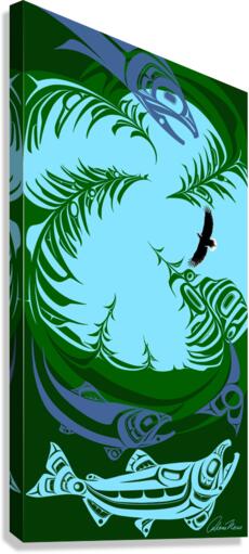 Salmon forest Canvas Print