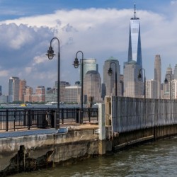 New York City Downtown Skyline from New Jersey