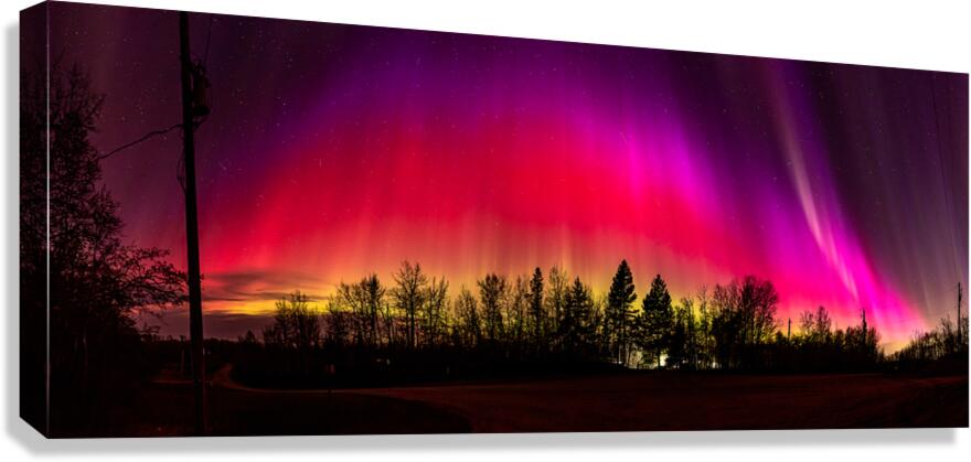 Northern Lights Panoramic Canvas Print