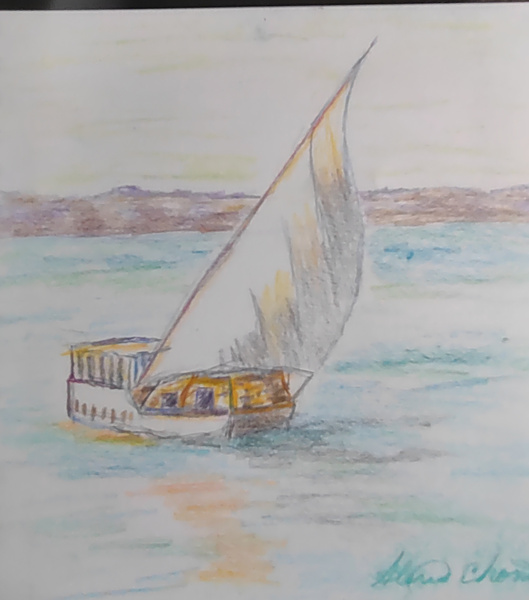 sailing boat by Alexis Chontos