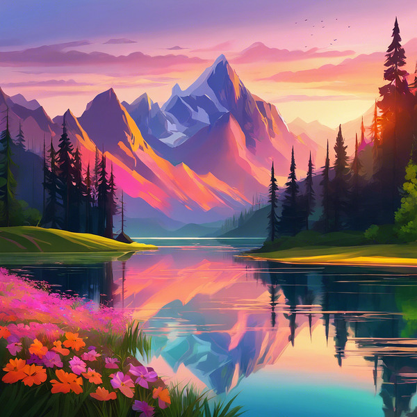 Tranquil Majesty: A Symphony of Nature Print