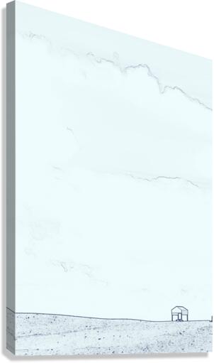  lines white blue Canvas Print