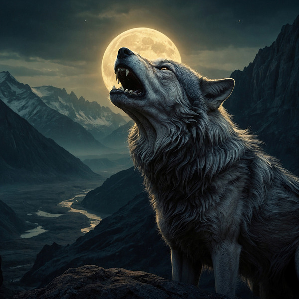 Howling Wolf Print