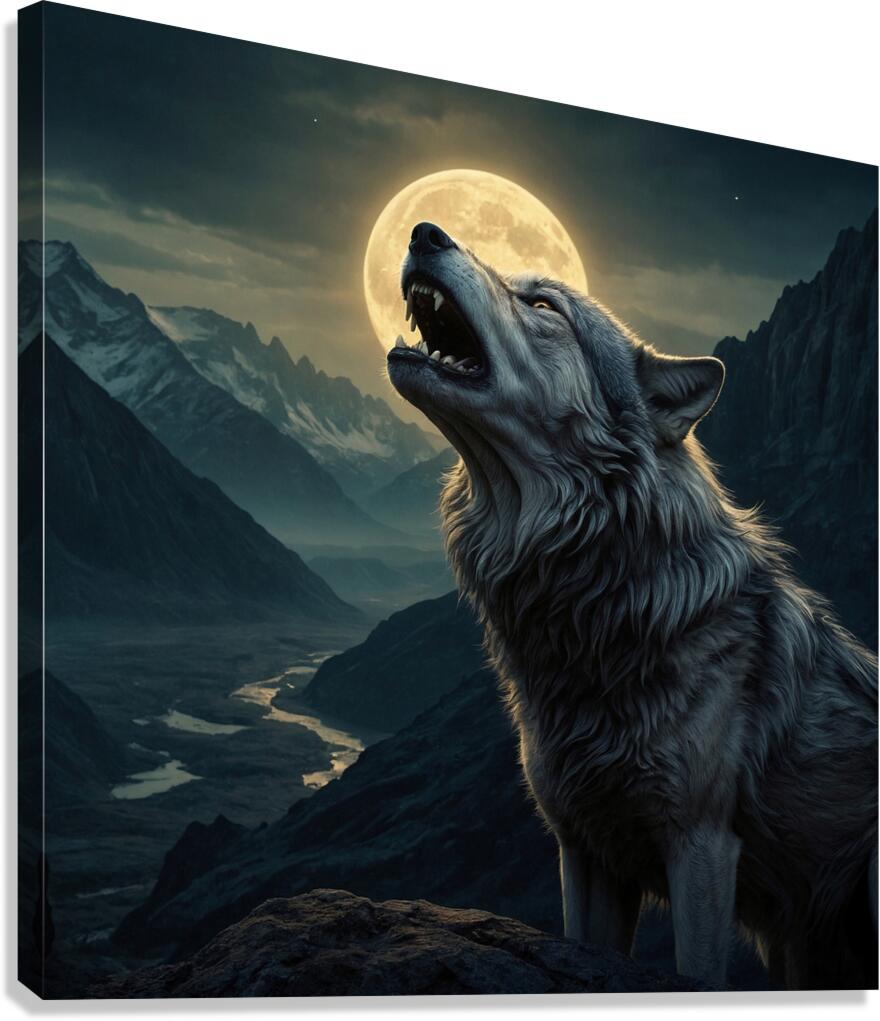 Howling Wolf Canvas Print