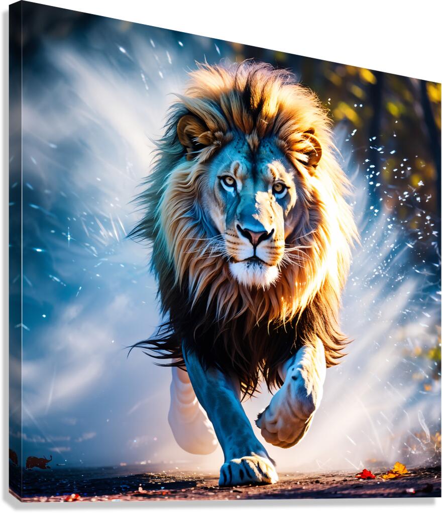 Lion Running Canvas Print