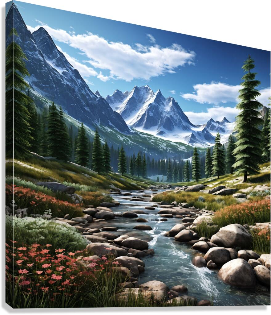 Mountain Stream Canvas Print