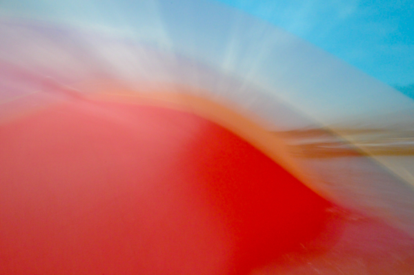 Red Wave with Sunset Print