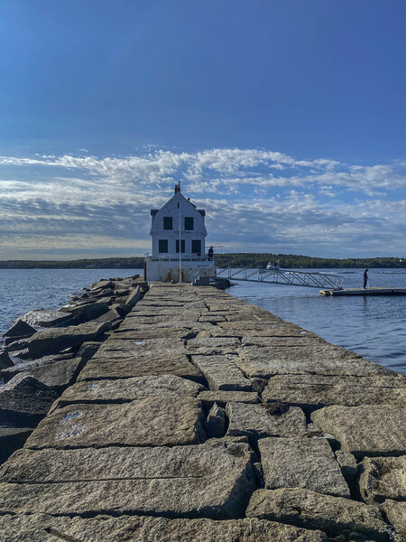 The Breakwater Rockland Maine by THOMAS PATRICK KENNEDY