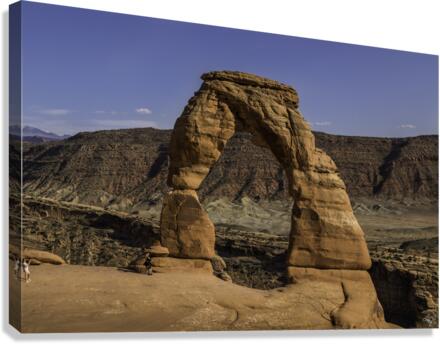 Delicate Arch Camera Pose Canvas Print