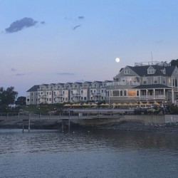 Bar Harbor Inn Under Full Moon
