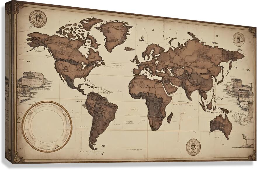Timeless Cartography A Journey Through History.jp Canvas Print