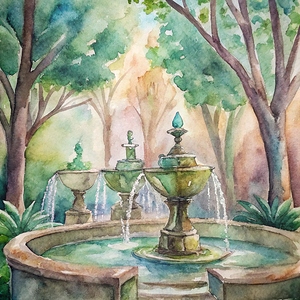                             Tranquil Garden Fountain