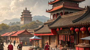        Ancient Chinese Village and Marketplace                       1