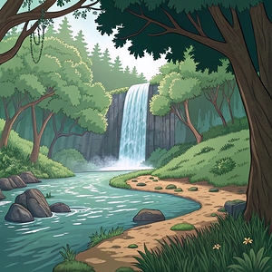              Tranquil Waterfall Retreat                      3