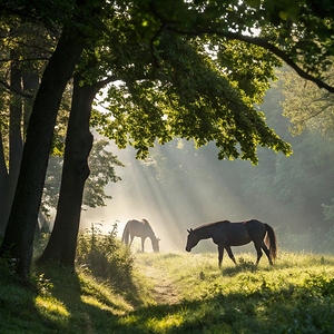                         Morning Serenity in the Forest
