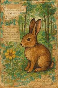 Woodland Rabbit Portrait