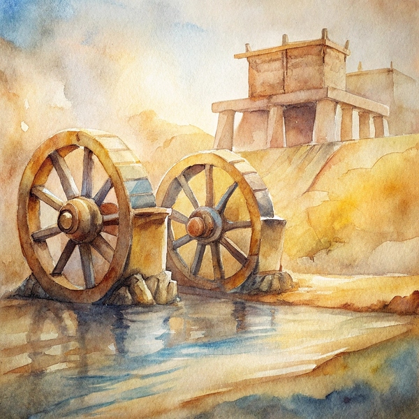 ancient egyptian waterwheels 1 Print