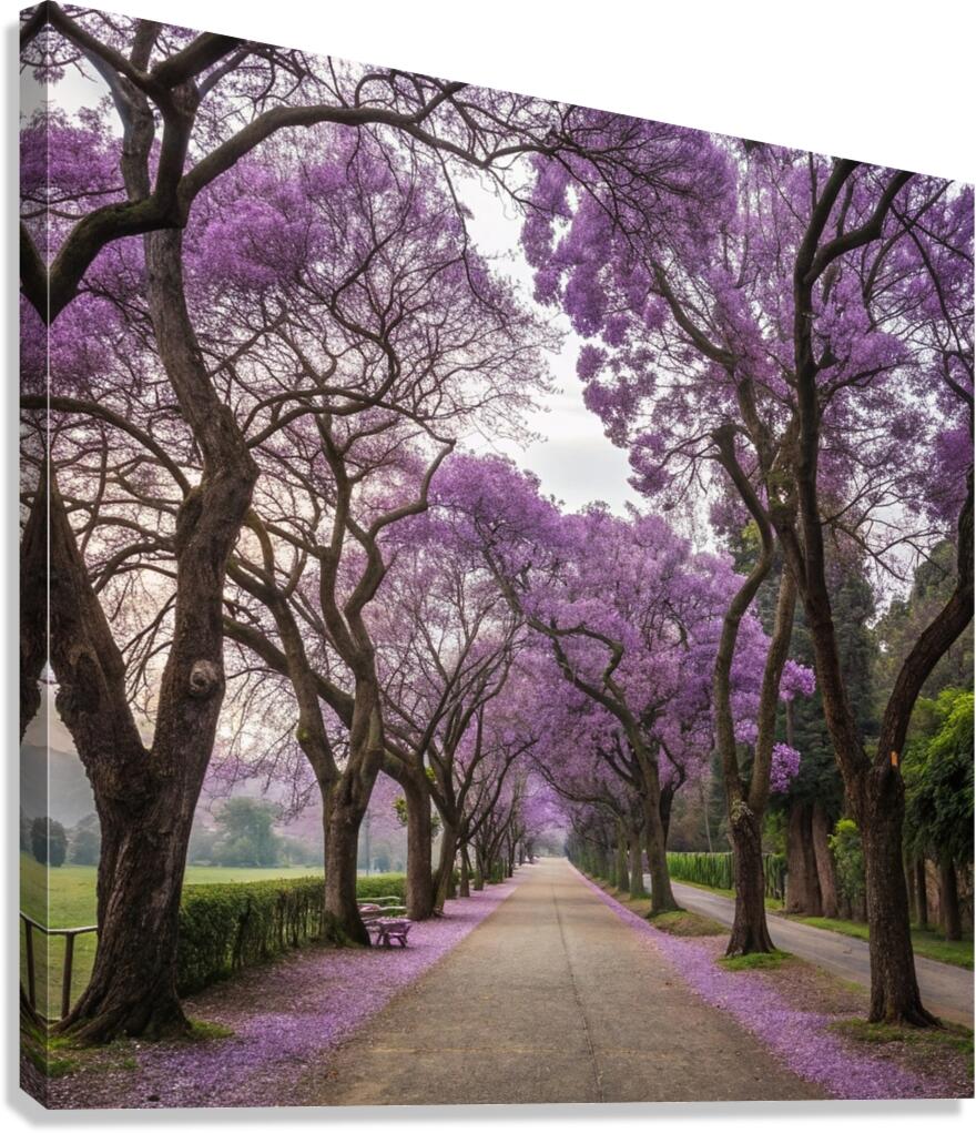                                   2Purple Blossom Pathway Canvas Print