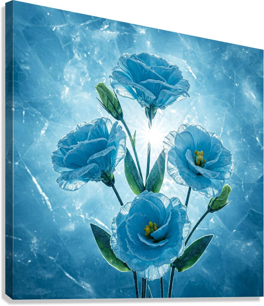 Ice Eustoma Canvas Print