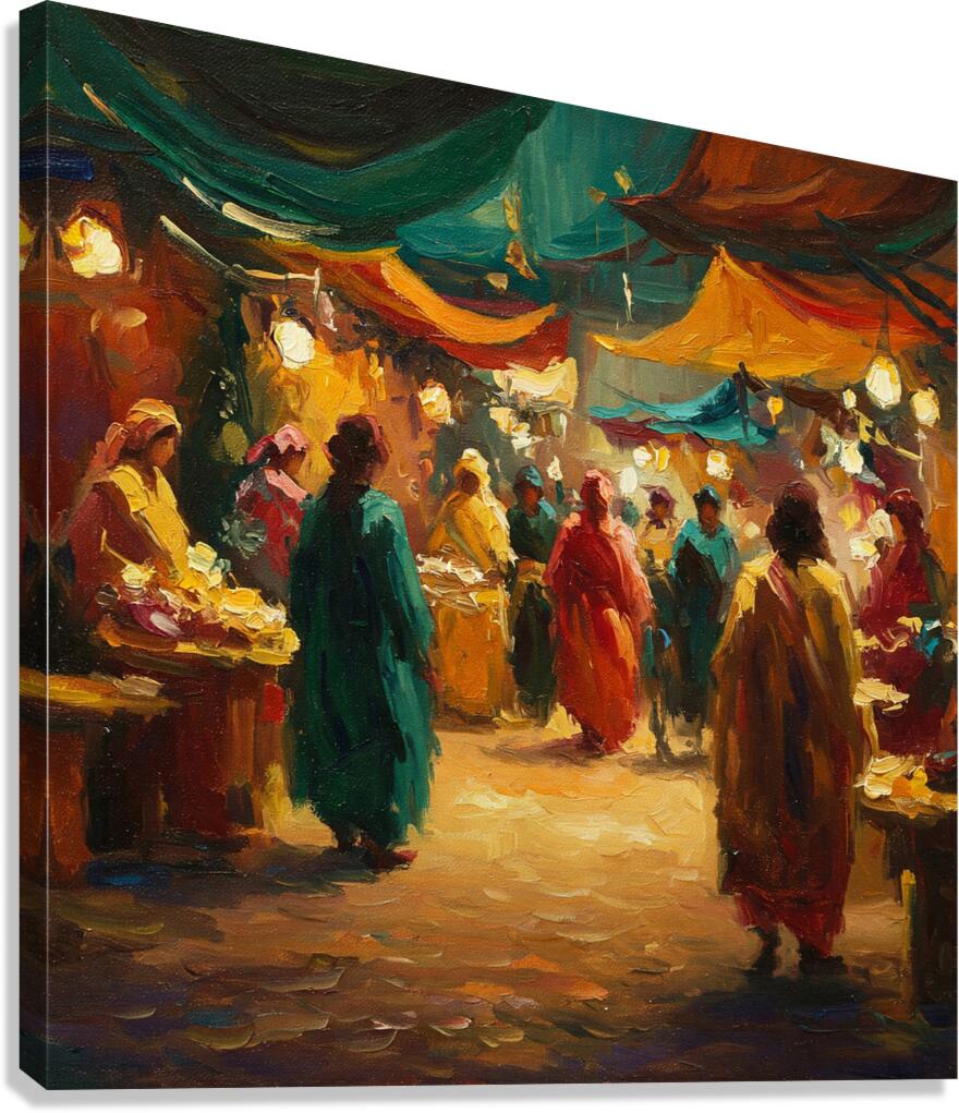 Oriental Bazaar Canvas Print