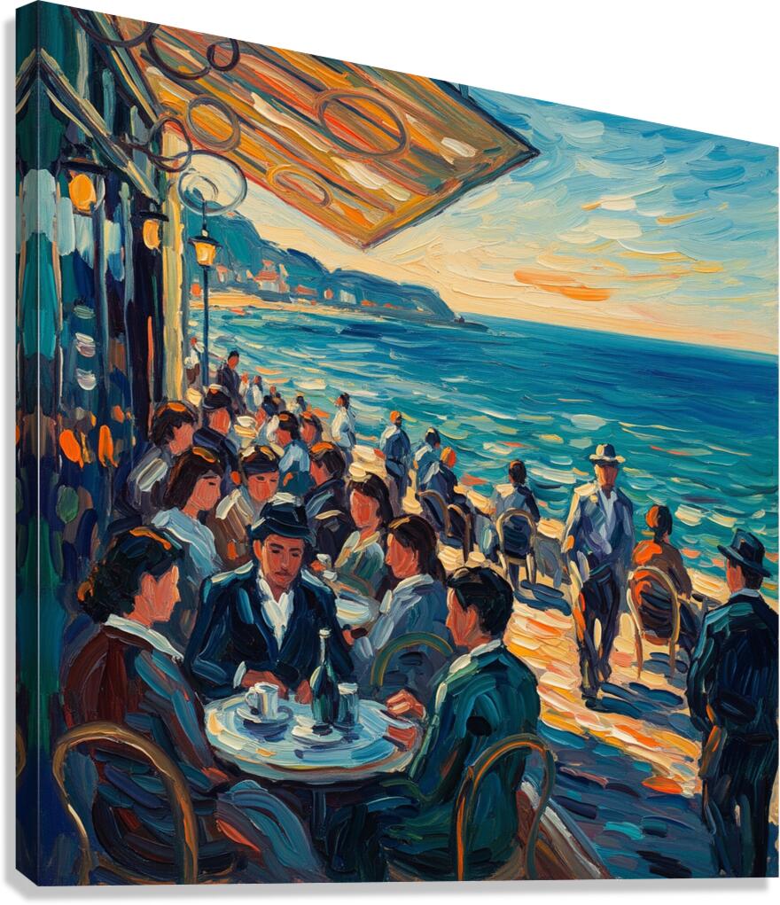 Seaside Cafe Canvas Print