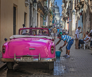 Washing the Pink Convertible