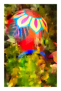 Painted Garden Vase