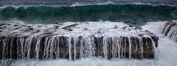 Ocean Wave Over Rock Shelf by Chirag Pandya