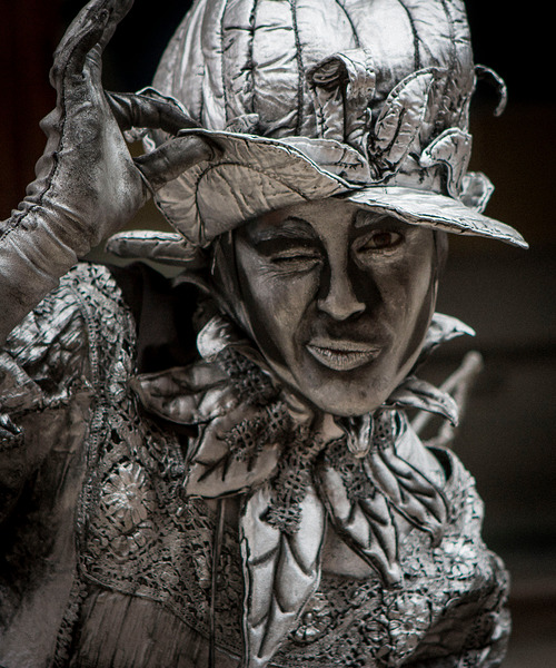 Silver Living Statue Portrait by Chirag Pandya