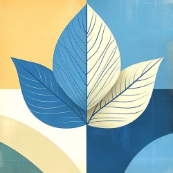 Geometric abstract art of a tree paper 