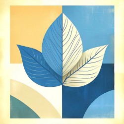 Geometric abstract art of a tree paper 1